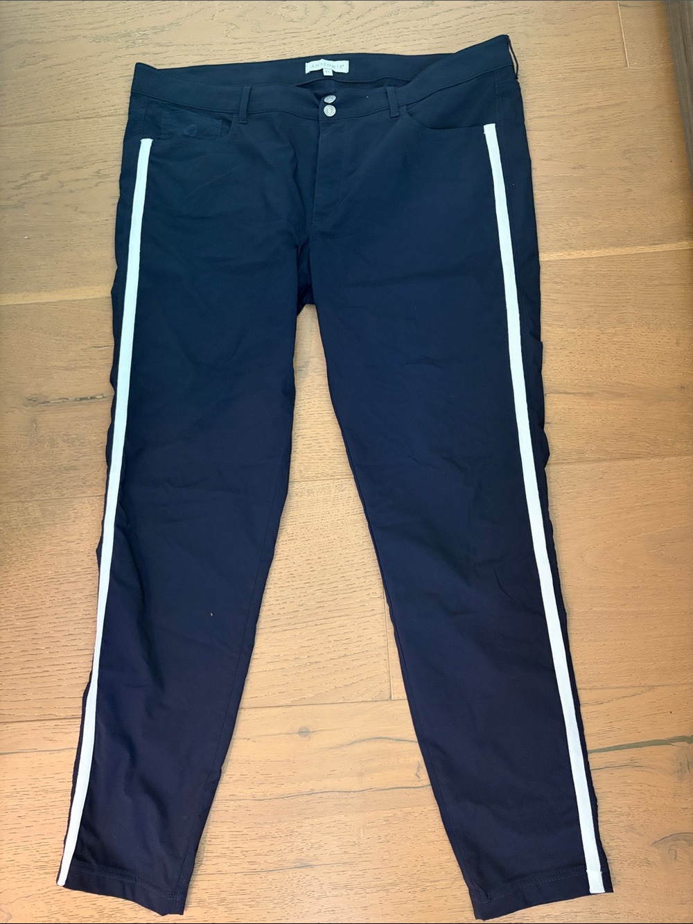 Anatomie Navy Jogger Pants with White Side Stripe
